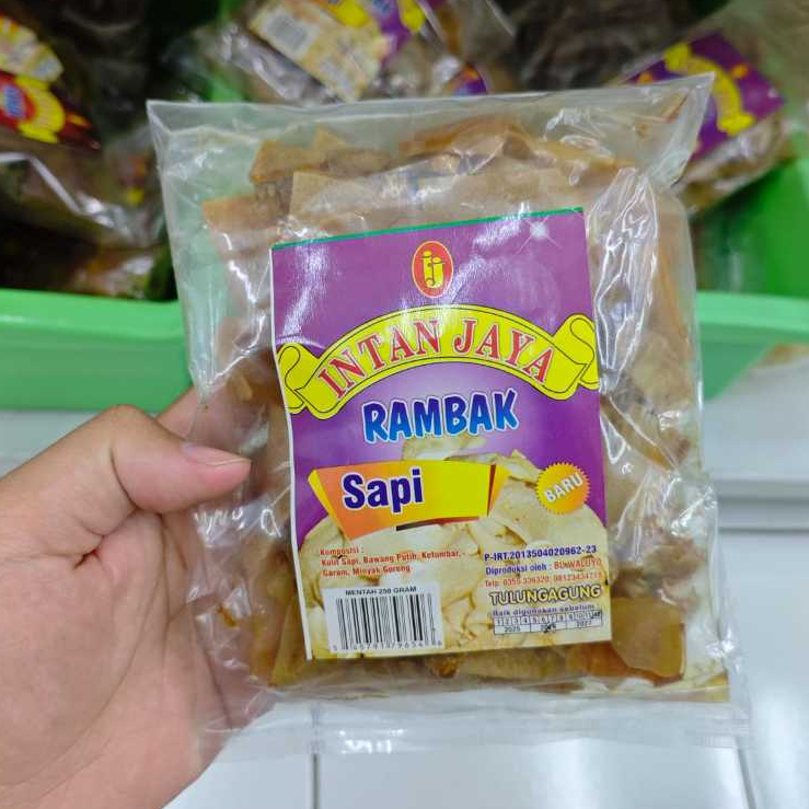 Kerupuk Rambak Sapi Mentah Intan Jaya 250gr Asli Tulungagung | Kulit Sapi Halal | Mekar Besar