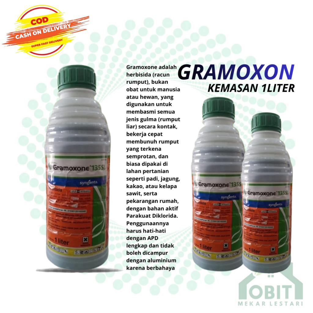 Cod gramoxone 1 liter / gramoxone 276sl / herbisida 1 liter  PUTIH/ gramoxone pembasmi rumput / gram