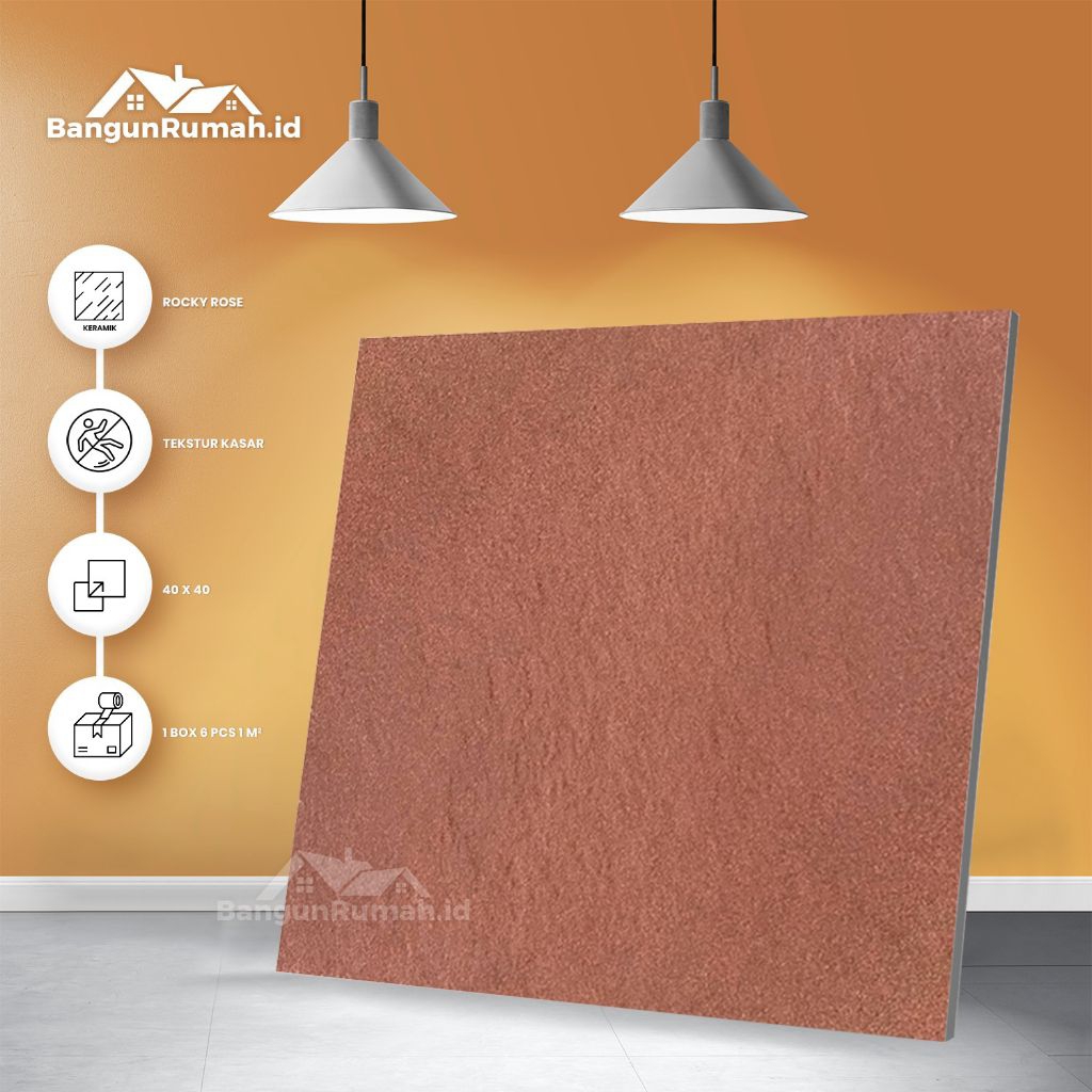 Keramik kasar Rocky Rose 40x40