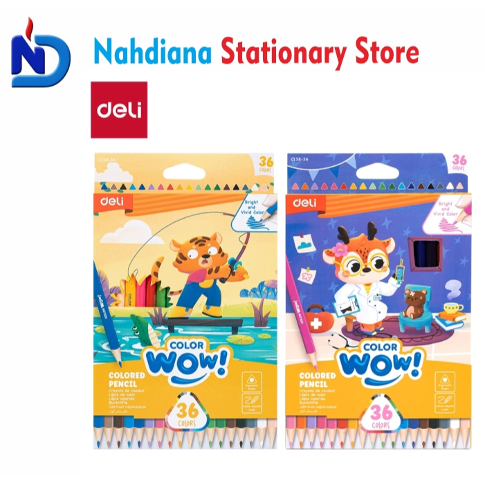 PENSIL WARNA DELI WOW COLOR - 36 WARNA