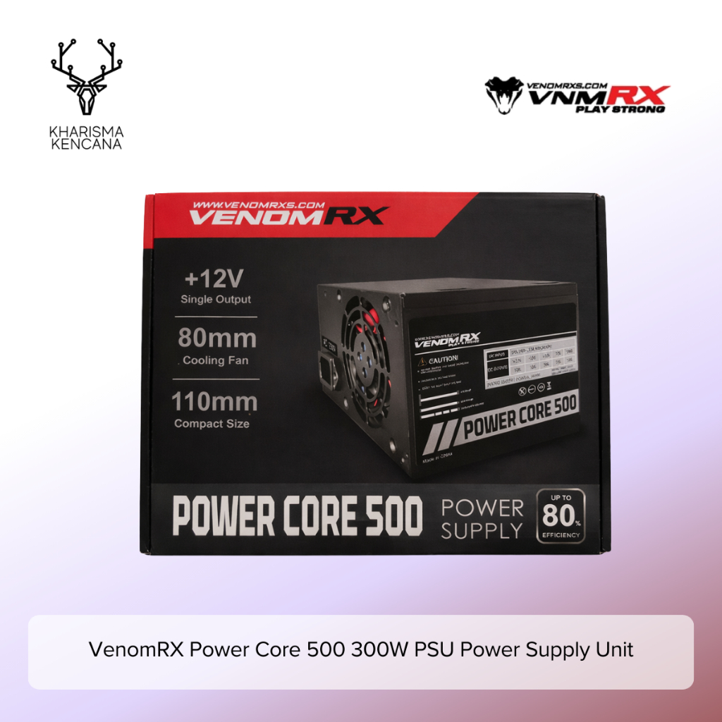 VenomRX Power Core 500 300W PSU Power Supply Unit