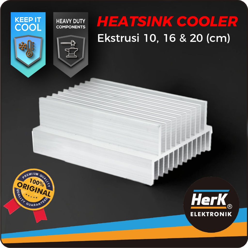 Heatsink 2U Double Sirip 21 Sirip Pendingin Power Amplifier PSU Elektronik