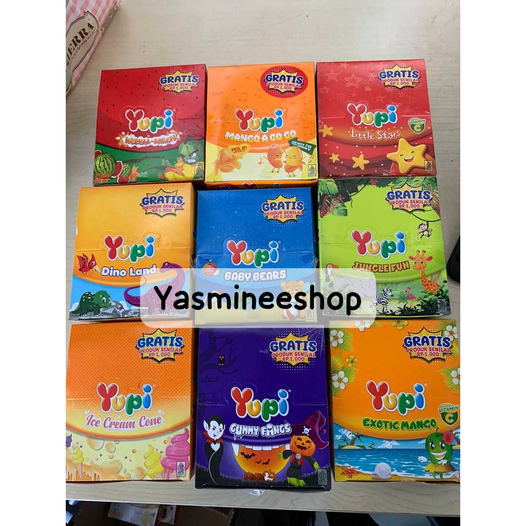 Yupi 500 BOX isi 24 - Permen Yupi Aneka Rasa - Yupi Box Murah