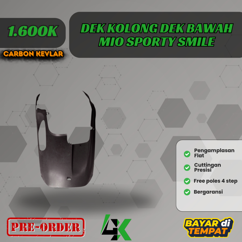 Dek Kolong/ Dek Bawah Mio Sporty Mio Smile Carbon Cevlar/ Karbon Kevlar