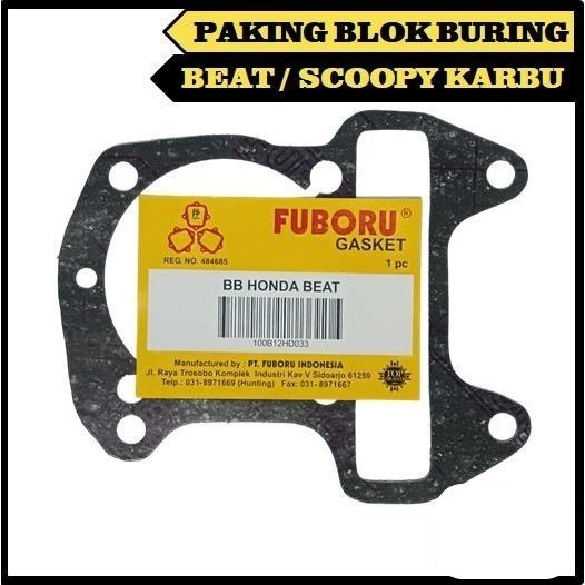 BB HONDA BEAT PAKING BLOK BURING BEAT / SCOOPY KARBU PERPAK GASKET BAWAH / KAS FUBORU