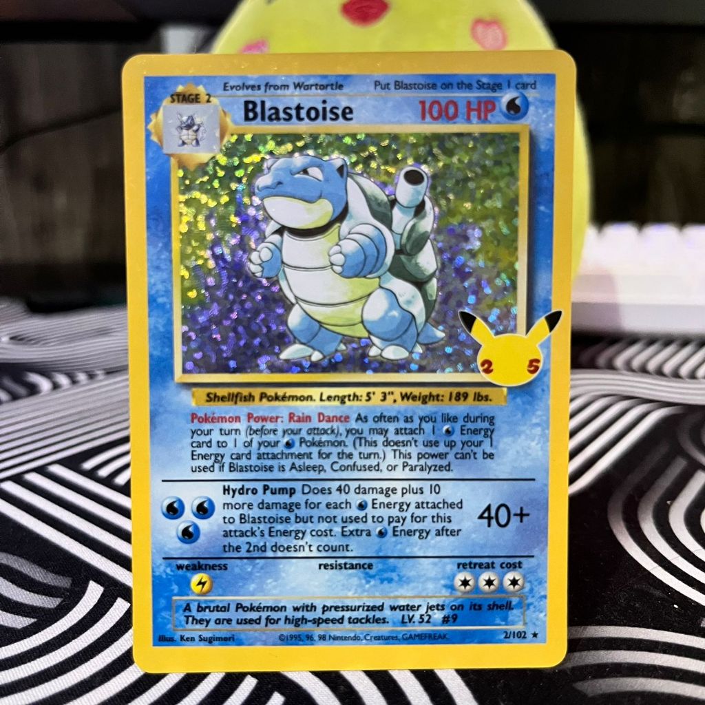 Blastoise 25th Promo Pokemon Anniversary Celebration | English