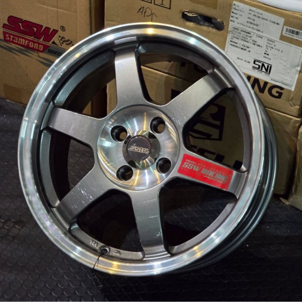 velg te37 original ssw Thailand ring 16 lebar 7 pcd 4x100 velg racing ring 16 pnp mobil brio jazz ci
