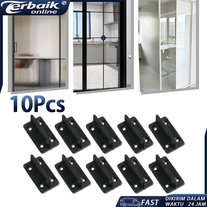 10pcs Roda Bawah Pintu Sliding T Lantai Penahan Pintu Bawah Geser Penahan Pintu Sliding Door