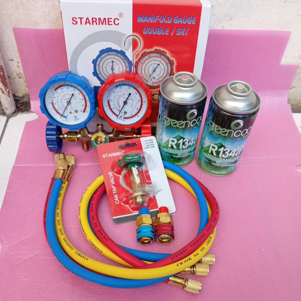 Alat pengisian freon ac mobil paket alat pegisian freon mobil