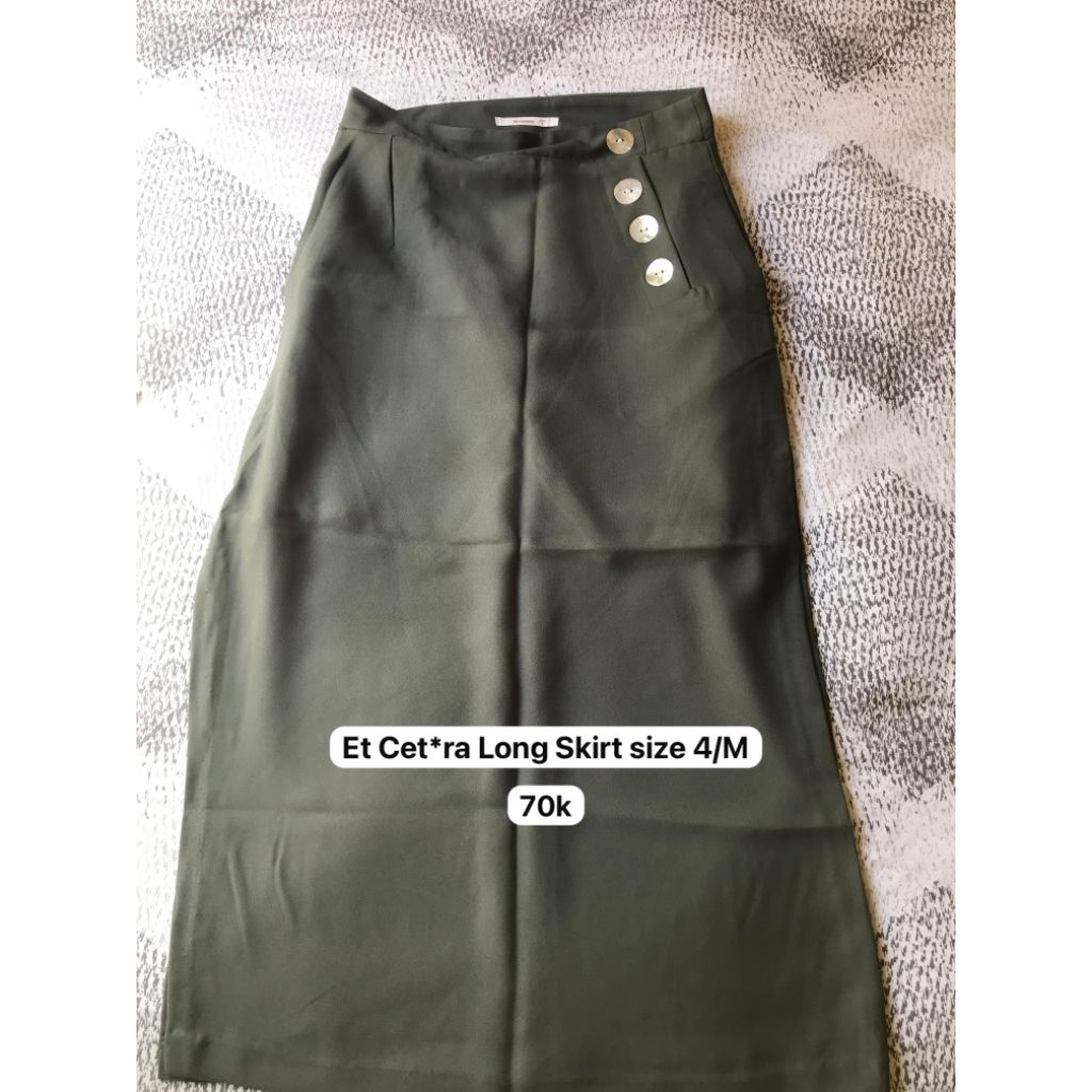 ROK PANJANG ET CETERA WANITA SAGE GREEN BRANDED