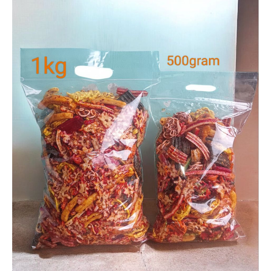1KG Seblak campur-kerupuk mix 1KG snack go-seblak kering