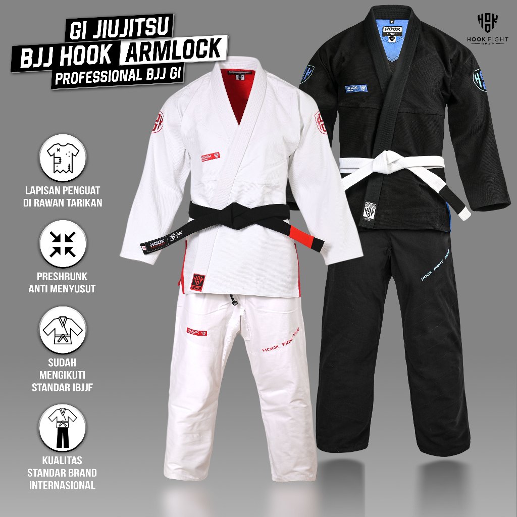 Gi BJJ Jiu Jitsu Hook, BJJ Gi Hook, Jiujitsu Gi Hook, Baju BJJ, Jujitsu Gi, Jiu Jitsu Gi 06GI