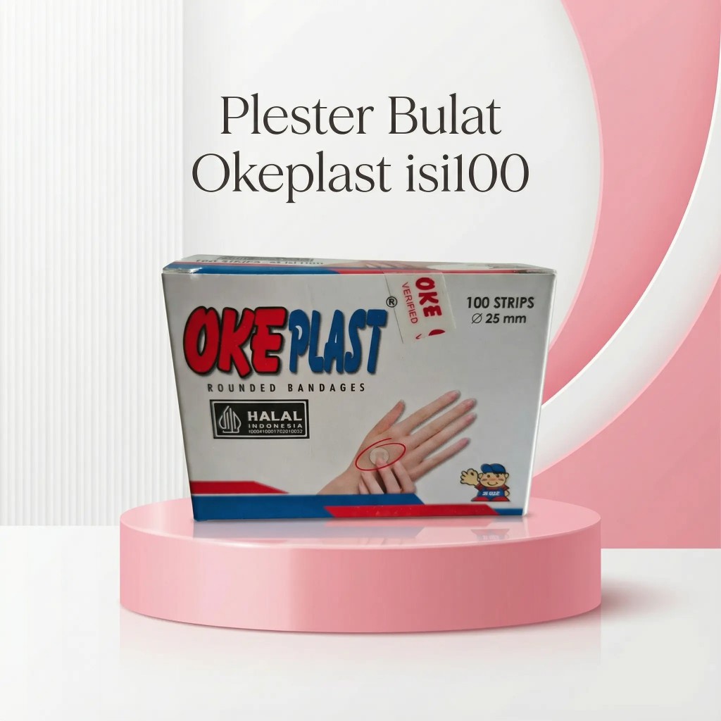 [ISI 100] Okeplast Plester Bulat Transparan / Rounded Bandages - Diameter 25mm