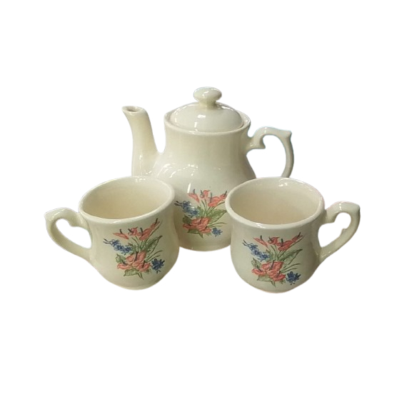 Cangkir Set Keramik Mini/Teko Set/Cangkir Set/Kanset Motif Bunga