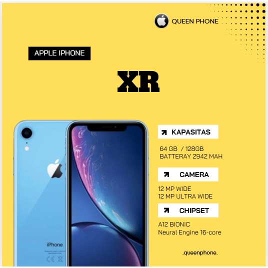 IP XR 64GB/128GB SECOND LIKE NEW FULLSET NO MINUS