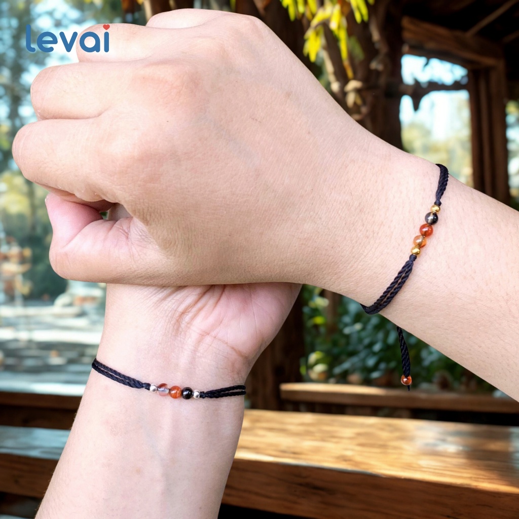 Gelang Hitam Couple Pasangan | Gelang Couple Bestie Tali Serut | Gelang Tali Couple Aesthetic