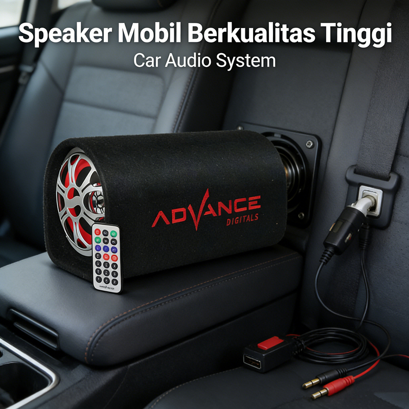 TERBARU [COD] Advance Speaker Bluetooth Karaoke Portable Subwoofer Speaker Mobil MIC Dapat