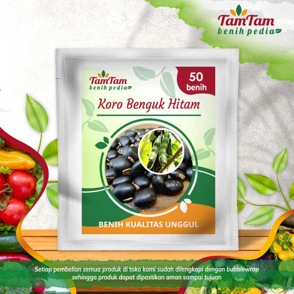 Benih Koro Benguk Hitam isi 50biji, benih koro benguk hitam/ black mucuna pruriens