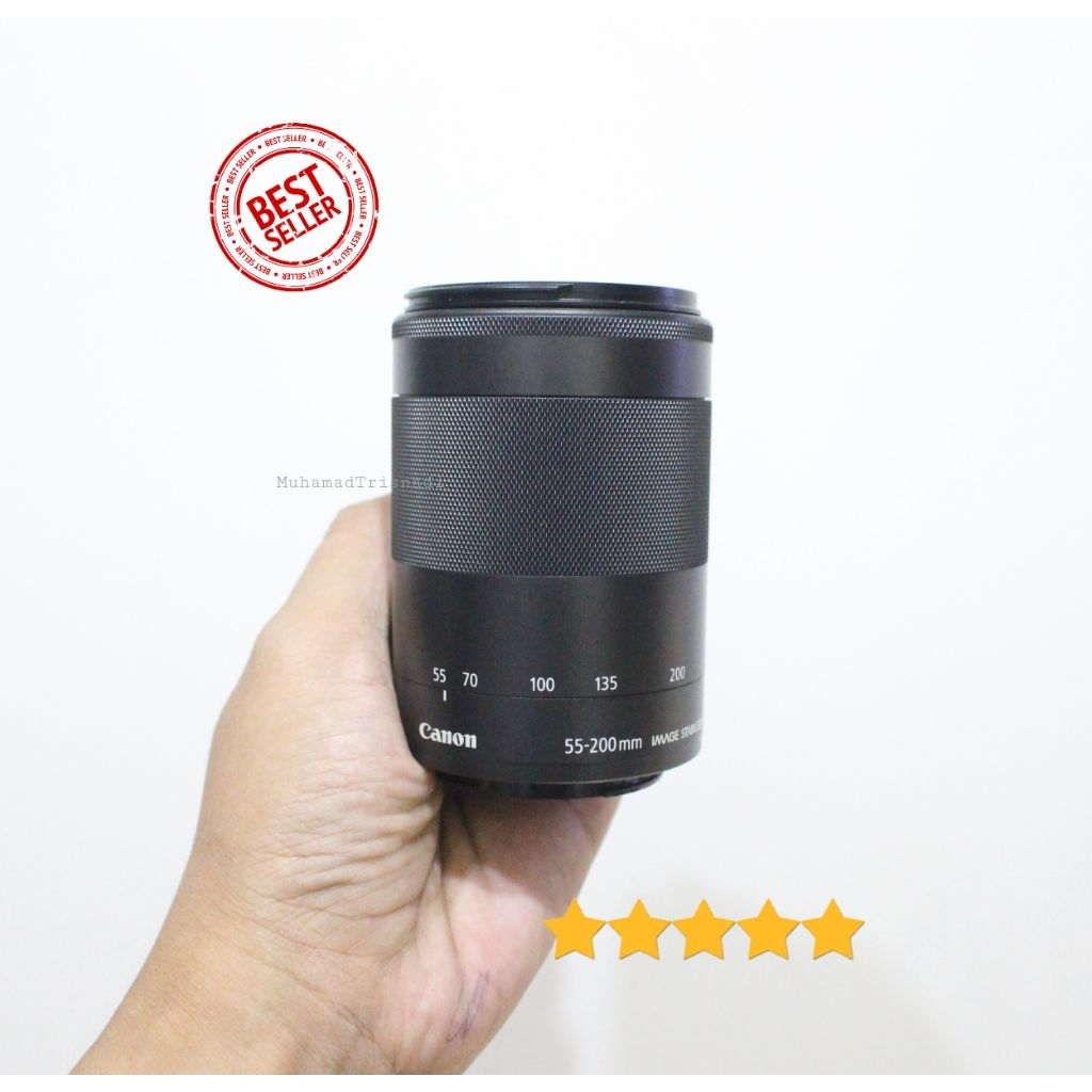 Lensa Mirrorless Canon Tele Zoom Lens EF 55-200mm F4.5-6.3 IS STM For Eos M M2 M3 M5 M6 M10 M50 M100