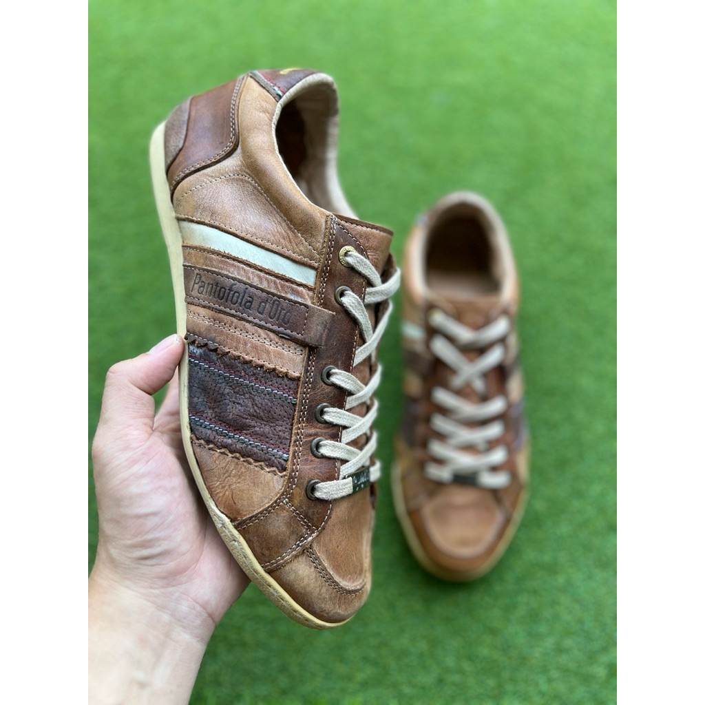 Pantofola d’Oro Italy Shoes size 45 - Sepatu Kasual Kulit Leather Sneakers Second Branded