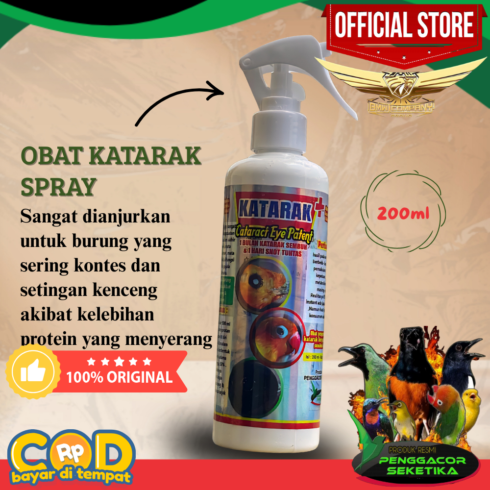 Obat Katarak Patent 200ml untuk semua jenis burung Mengobati mata burung snot Katarak Bengkak