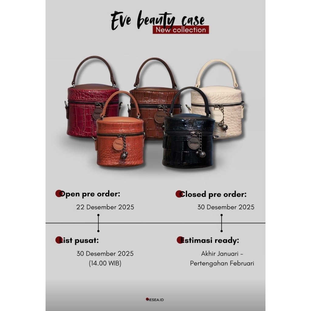 Eve Bag By Hesea - Tas Silinder Tabung Croco Slingbag Handbag Terlaris Premium Mini