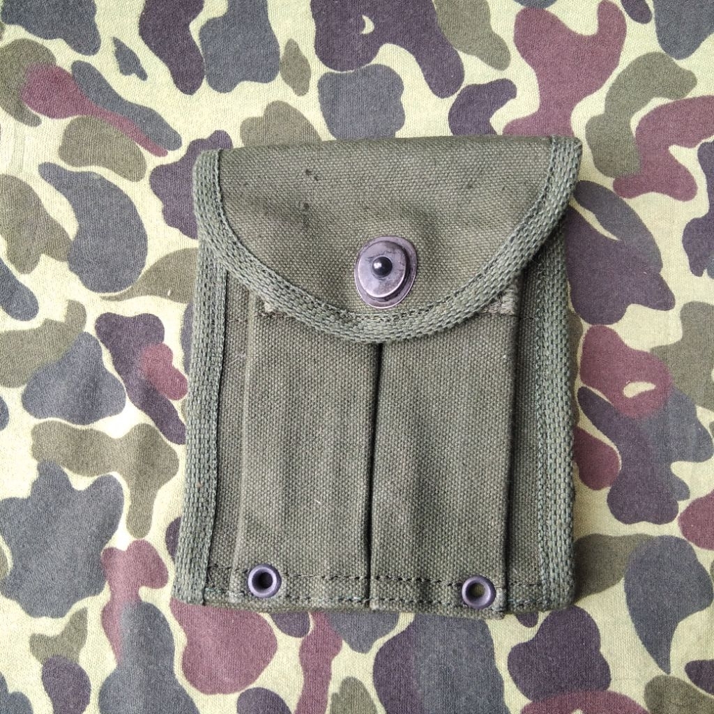 magpouch kanvas hijau mag pouch kanvas tentara jadul polisi jadul tas tentara jadul era abri jatah a