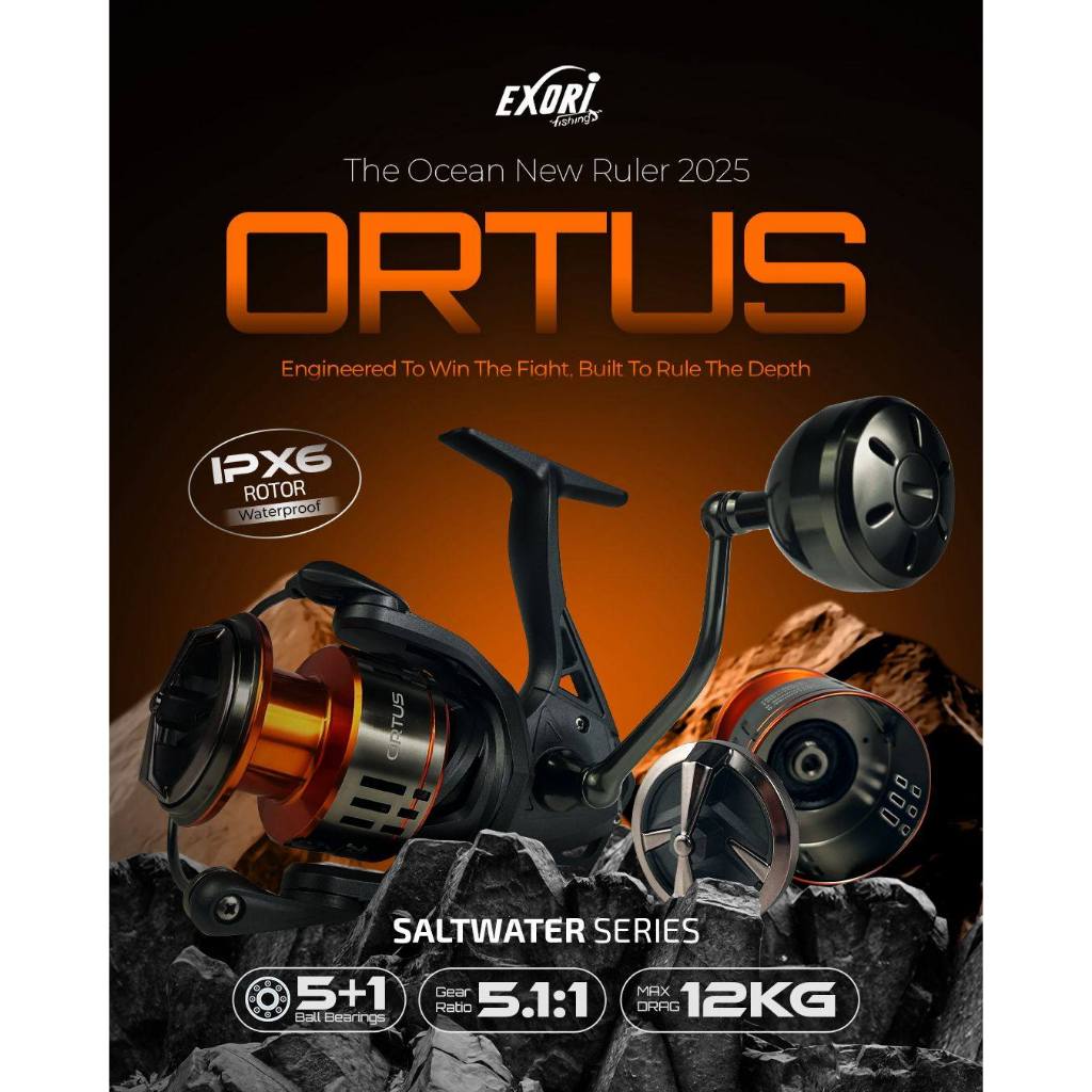 Reel SPINNING EXORI ORTUS SALTWATER (POWER HANDLE)