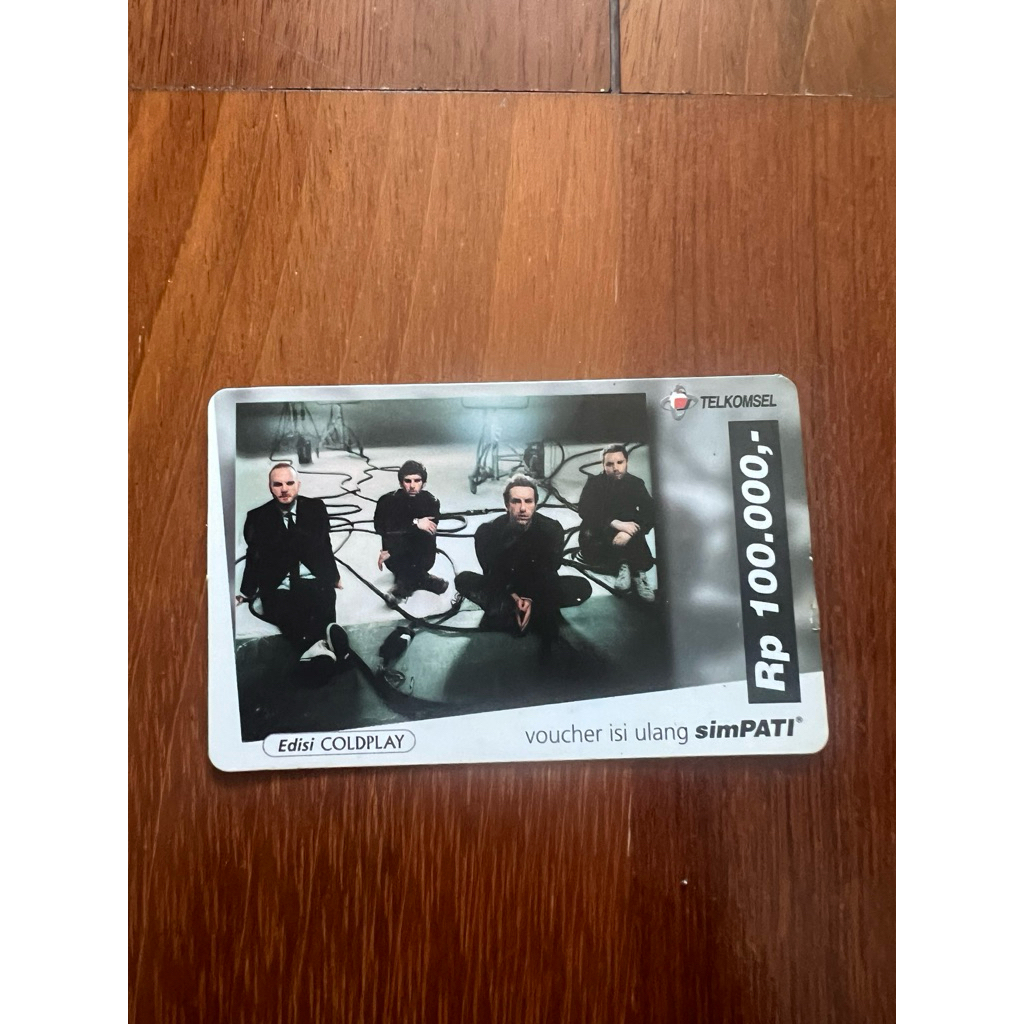 Voucher Pulsa Bekas Telkomsel Edisi COLDPLAY tahun 2006