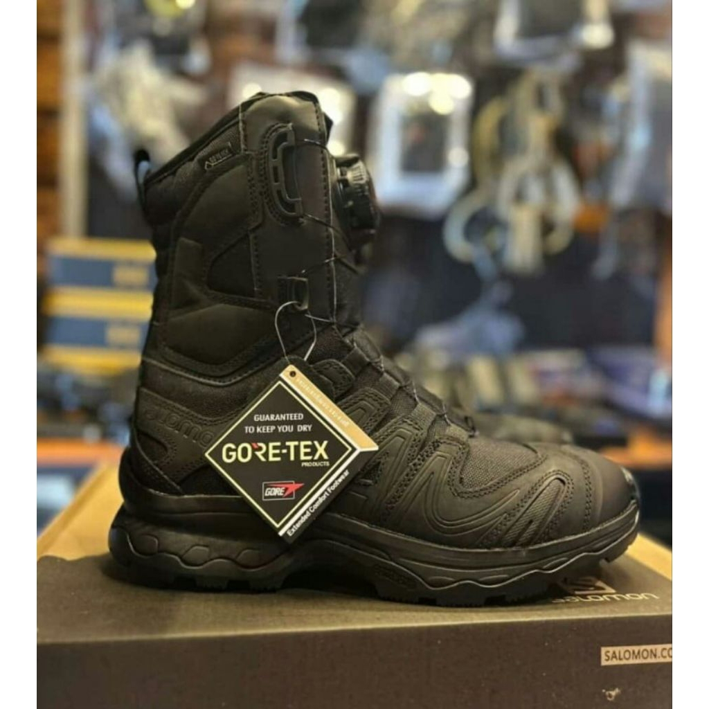 Sepatu tactical pdl army boots salomon sistem tali putar tinggi 8inch sepatu impor