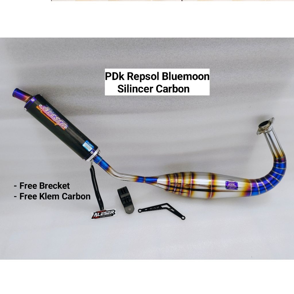 Knalpot Rx King Kolong Pdk Repsol Pelangi Bluemoon silincer Carbon Original Aleser Racing