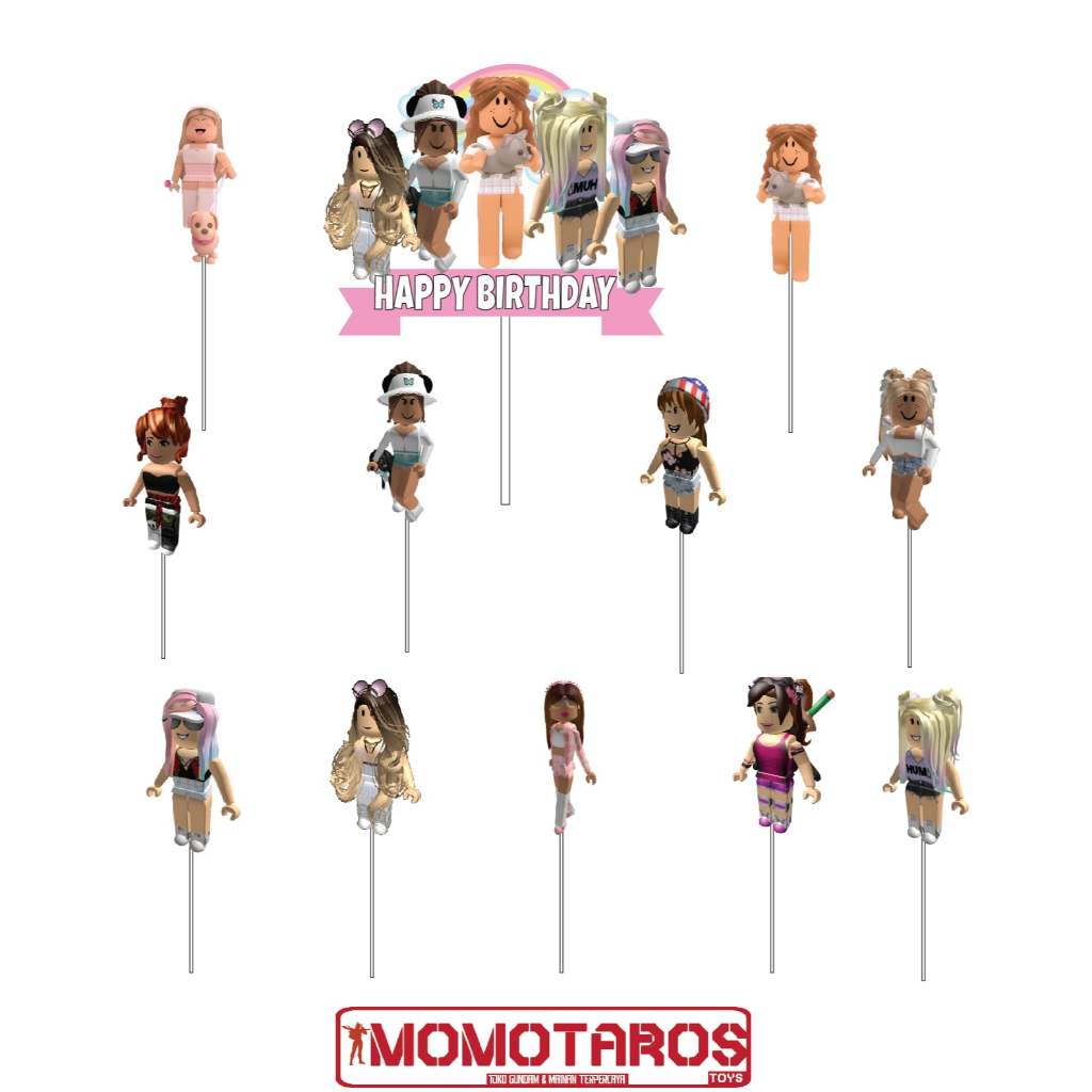 Topper cake Roblox Girl NEW set