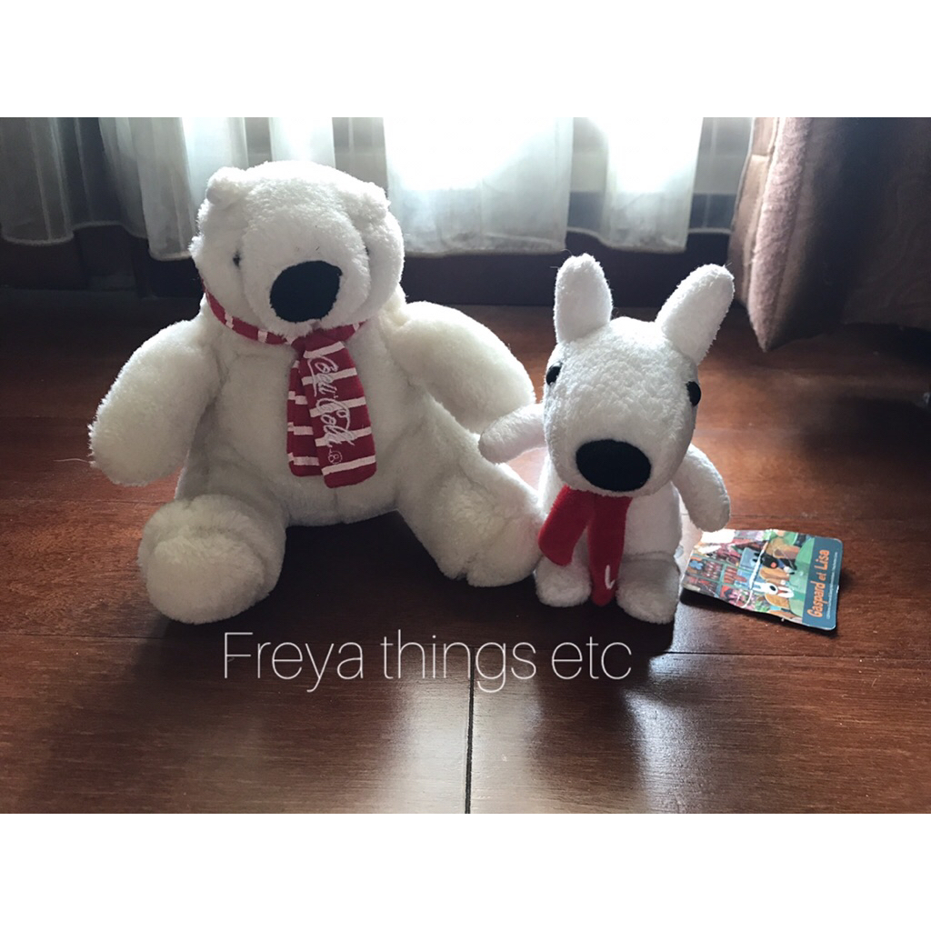 boneka import koleksi / dekorasi / karakter / maskot coca cola dan ‘gaspard et lisa’