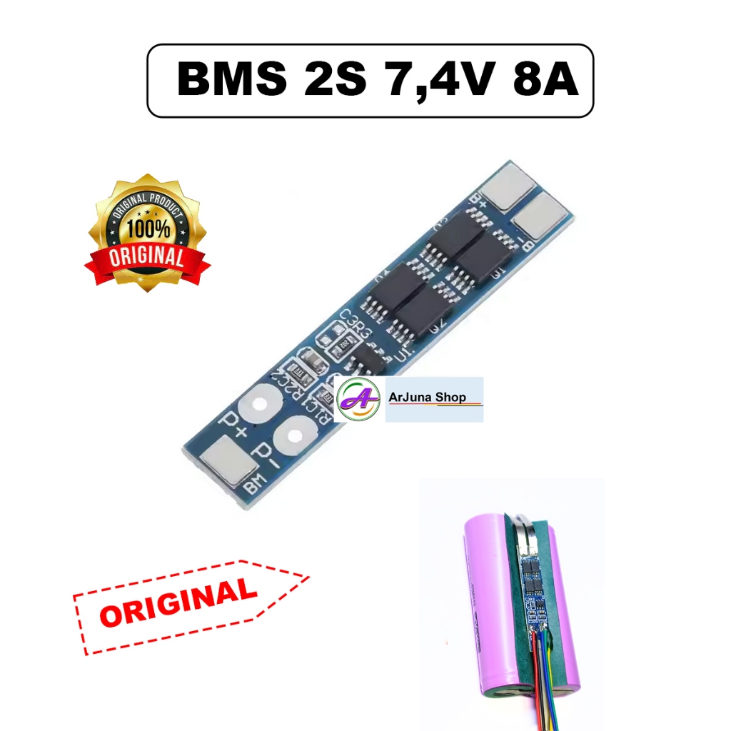 BMS 2S 8A 7,4V Original Diskon, BMS 2S 10A ORIGINAL