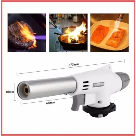 TORCH GUN Kepala Portable Gas Torch Flame Gun Butane Blow Torch Gun alat las heating mentai brulee a