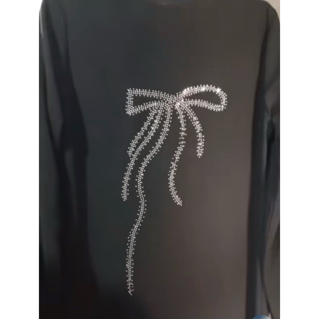 payet press mote gosok hotfix motif pita besar