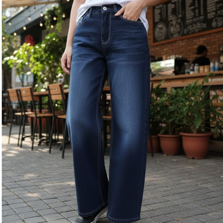 Celana Highwaist Loose Buggy Jeans Wanita Kekinian Premium