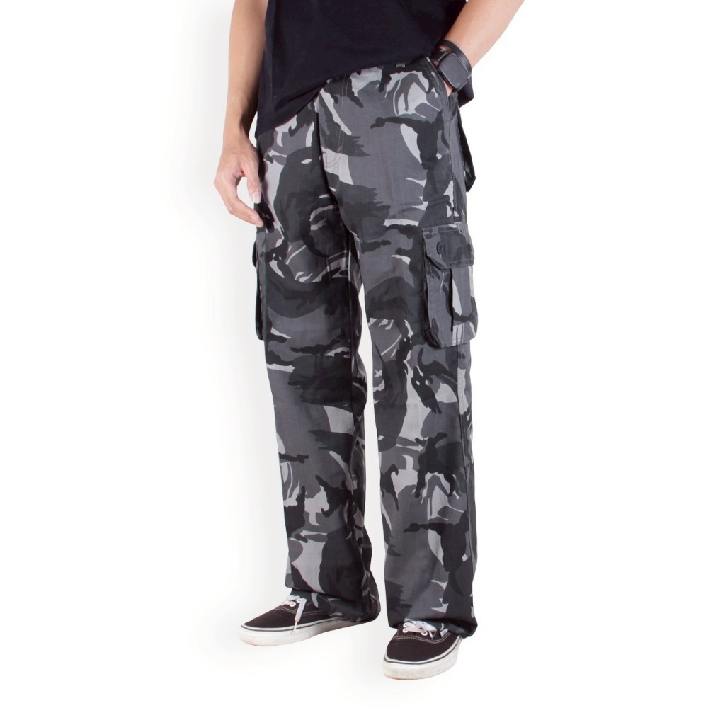 Cargo Panjang Loreng Cargo Camo Pants Celana Loreng Cowok Long Pants Cargo Celana Panjang Pria