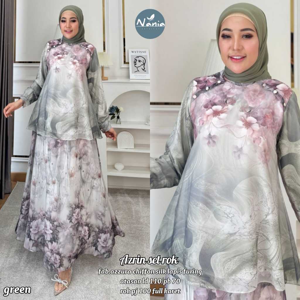 Pakaian Wanita HQ AZRIN SET ROK From NAnIA FASHION STORE