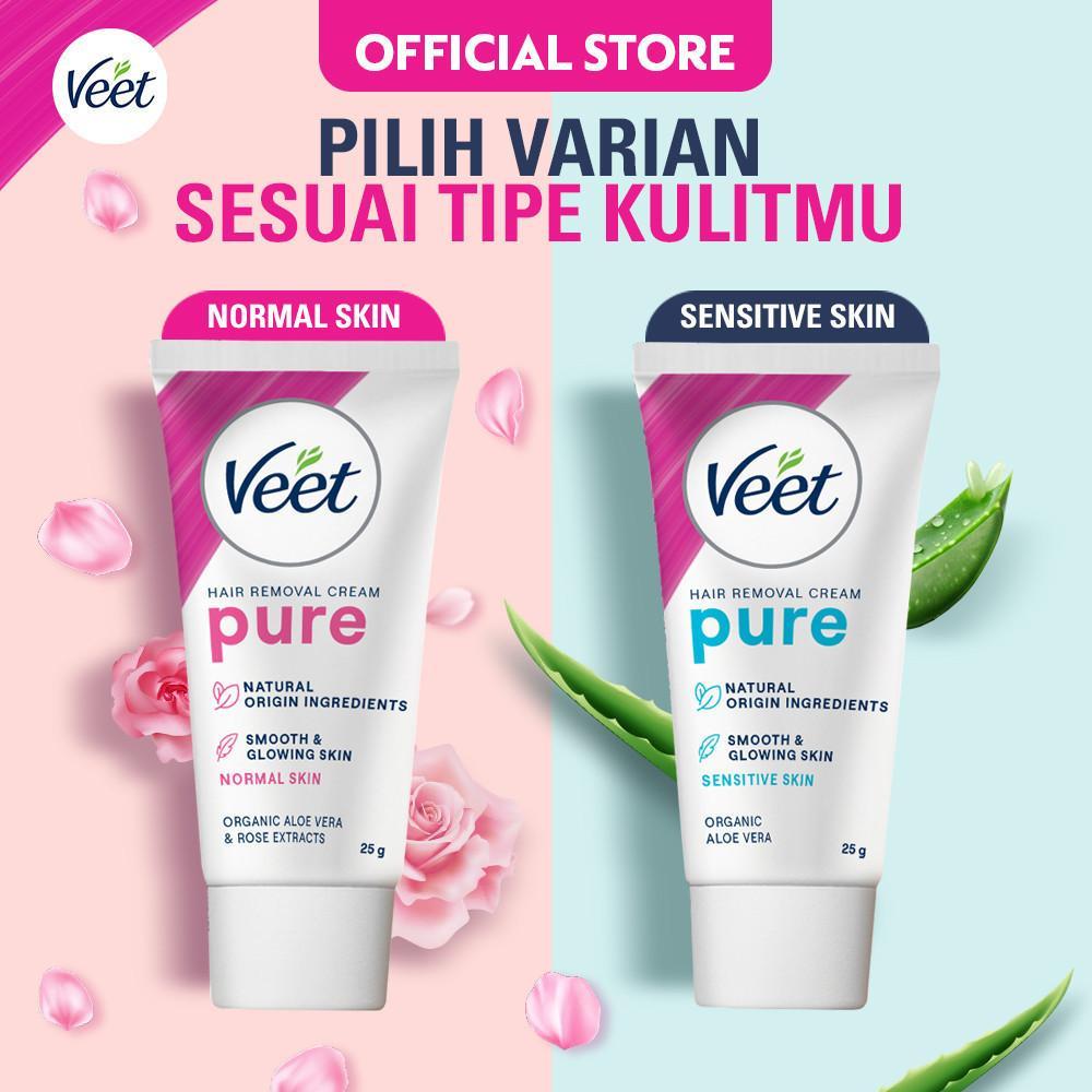 Veet Hair Removal Sensitif / Normal Skin / Penghilang Bulu Ketiak dan Miss v 25 gr