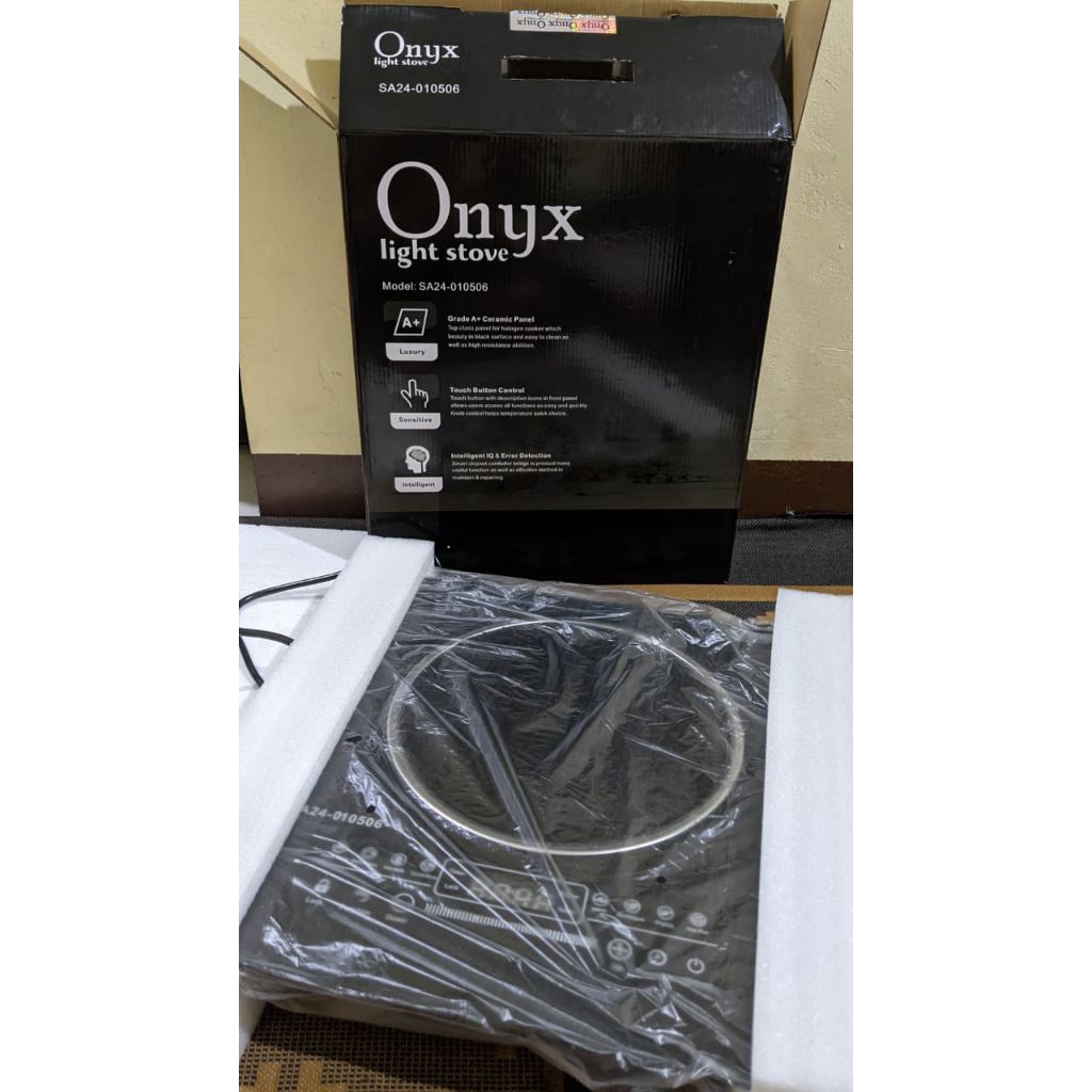 (BEKAS REVIEW) KOMPOR LISTRIK Onyx light stoveModel: SA24-010506 HARGA NORMAL 3JT
