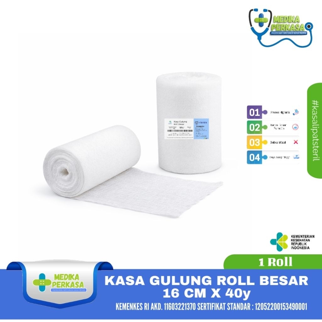 Kasa Gulung Kain Perban Luka Roll Besar Ukuran 16cm x 36 Meter