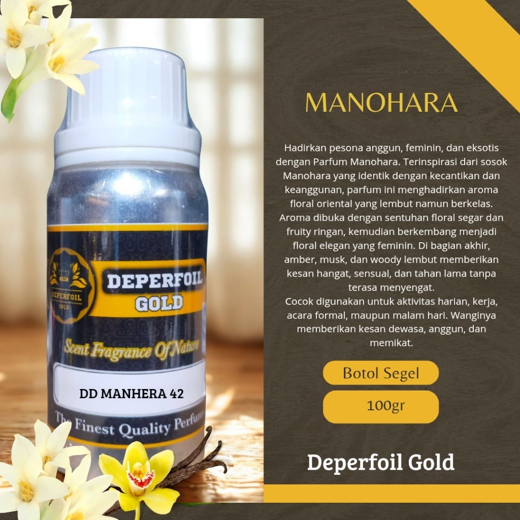 Parfum Manohara | Wangi Floral Oriental Elegan Feminin | Deperfoil Gold