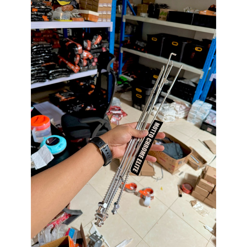 KUALITAS CHROME NO. 1 PENGAIT STIK LIDI KAWAT TIANG REM BELAKANG KHARISMA SUPRA FIT NEW REVO LAMA SU