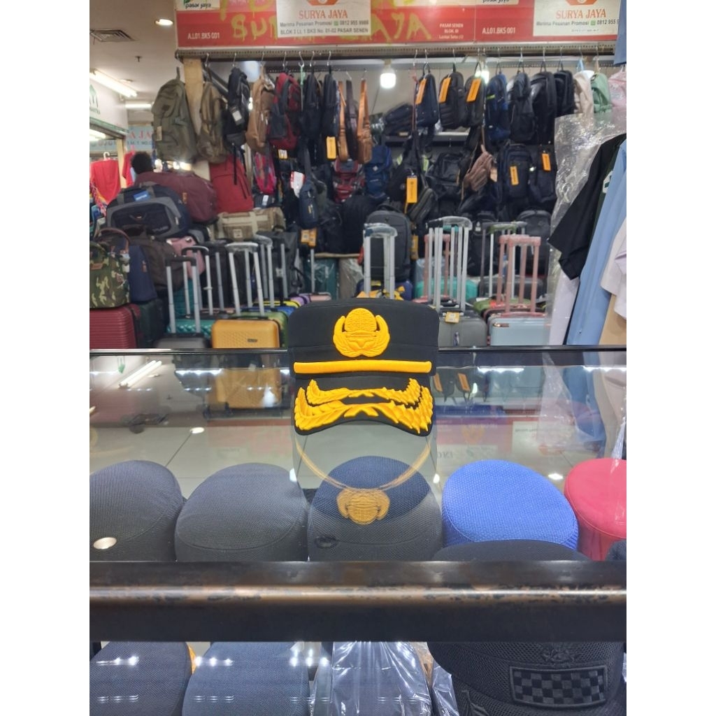 topi komando korpri hitam