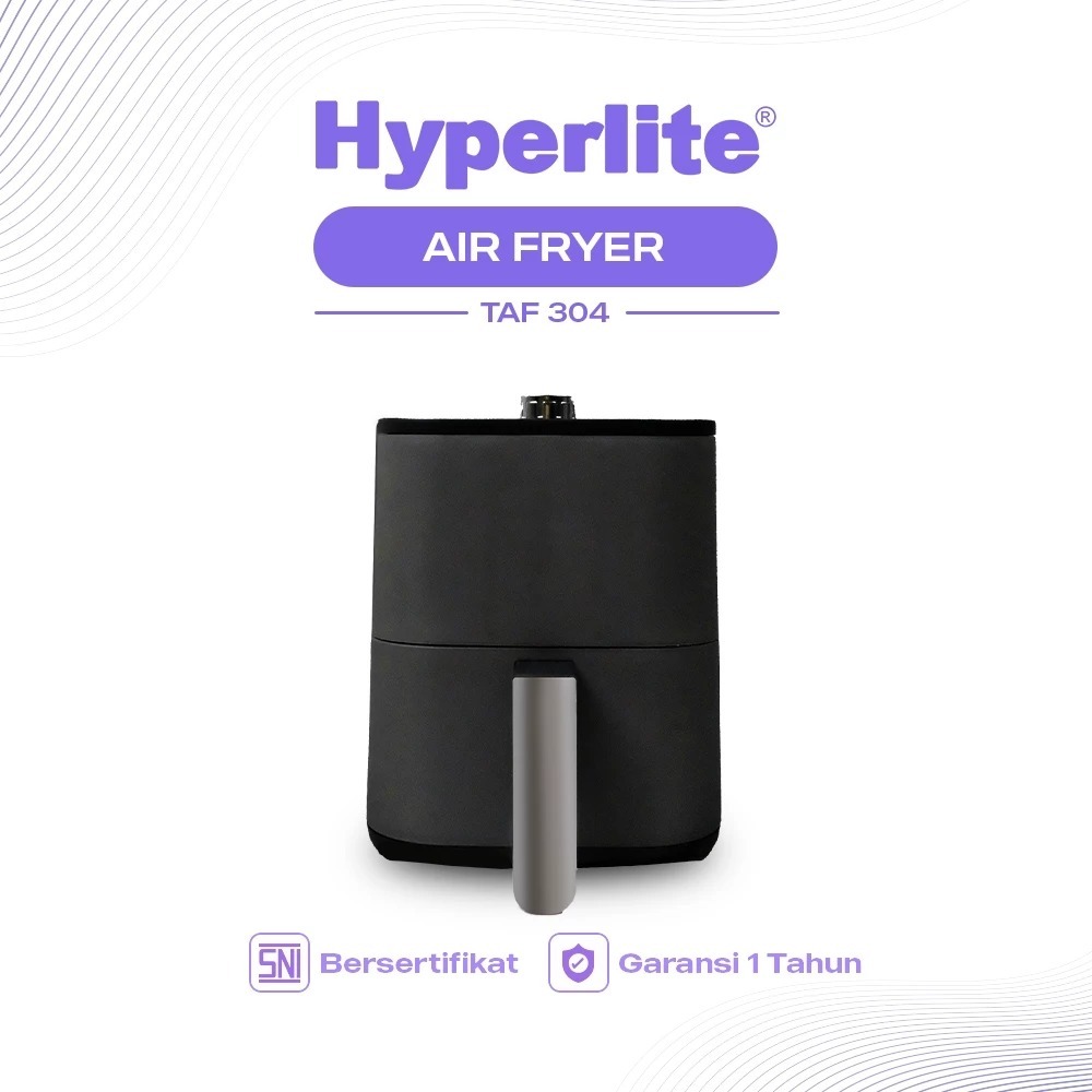 Hyperlite Air Fryer 3L TAF-304 Low Watt/Power 300-600 Watt Garansi 1 Tahun