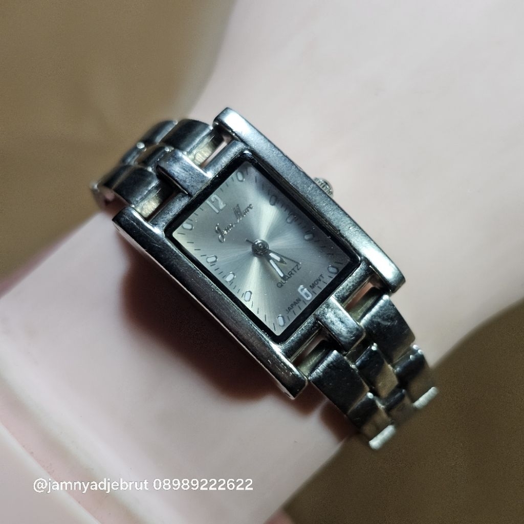 Jam Tank Jean Marc Rantai Silver Ladies Bekas