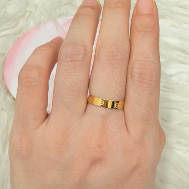 Cincin kawin cincin motif brand best seller mewah elegant uk 11-18 emas asli kadar 875