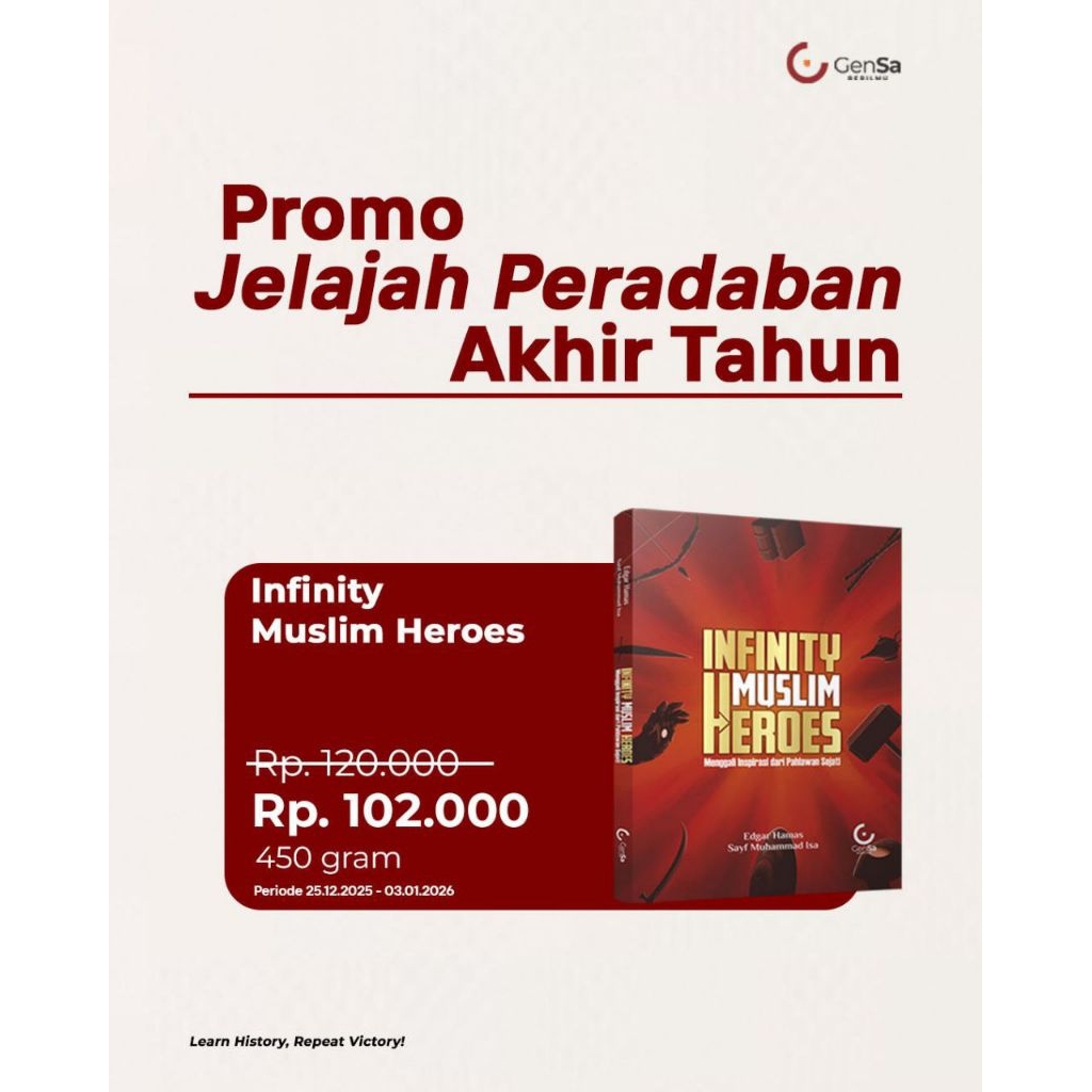 READY Infinity muslim heroes Edgar Hamas Sayf isa Gensa berilmu buku sejarah superhero islam