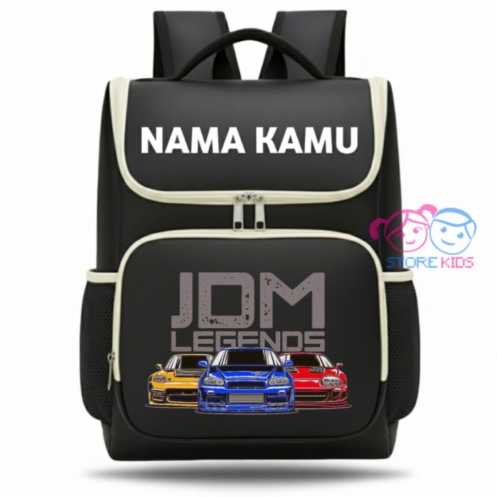 TAS BACKPACK ANAK SEKOLAH COWOK CEWEK KARAKTER MOBIL Jdm legends motif terbaru